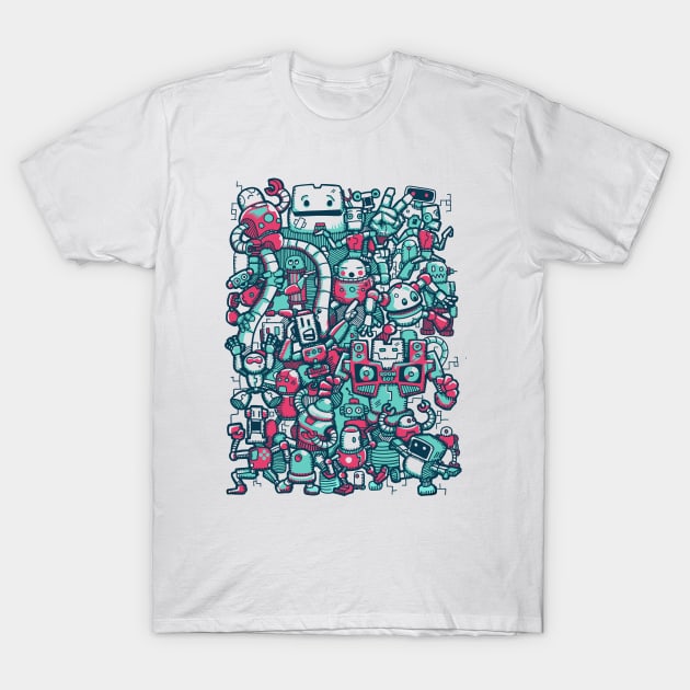 Robo Party T-Shirt by wuhuli